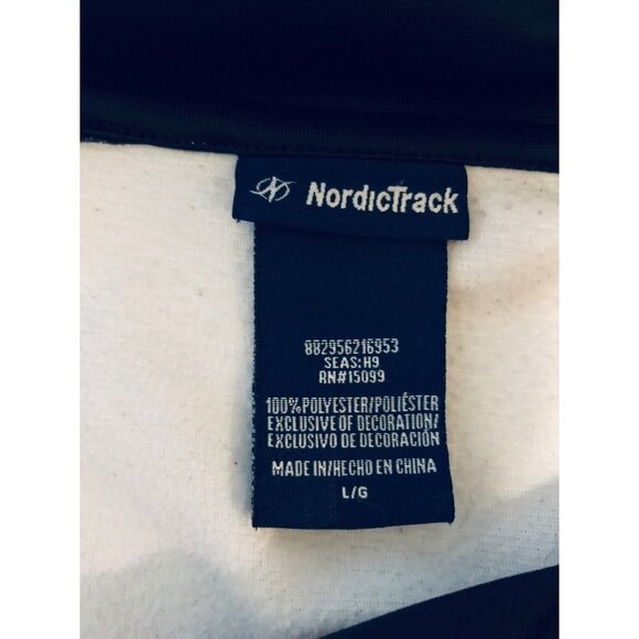 NordicTrack Men's White and Black Color Block Full Zip Jacket - Size L - Picture 6 of 7